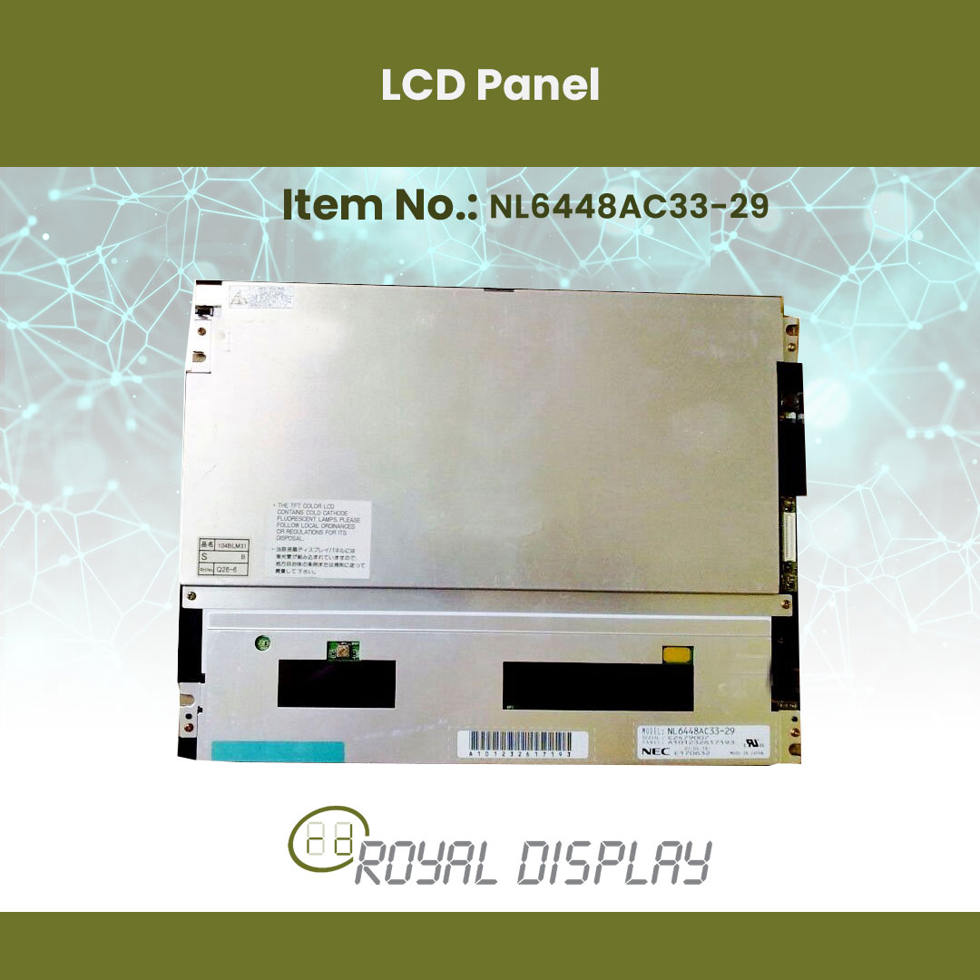 NL6448AC33-29 | 10.4” Diagonal A-Si TFT-LCD Display Panel 640(RGB)×480 [VGA] 76PPI | NEC