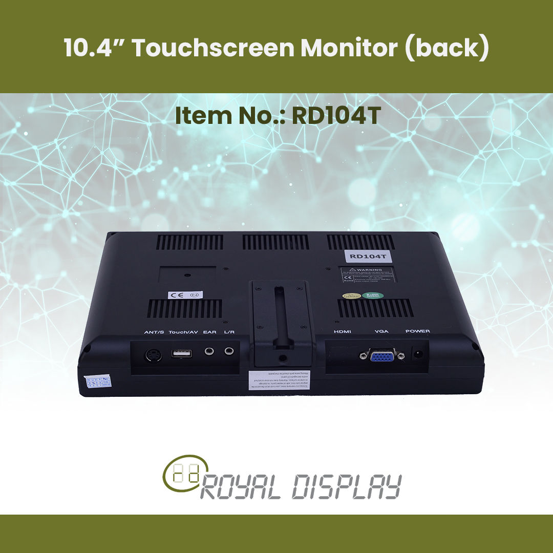 10 4 Touchscreen Monitors RD104T back 2