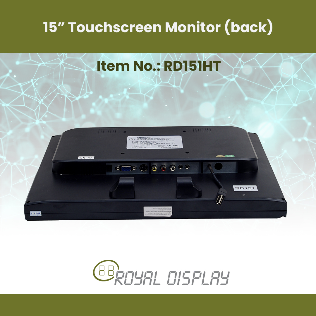 15 Touchscreen Monitors RD151HT back 2