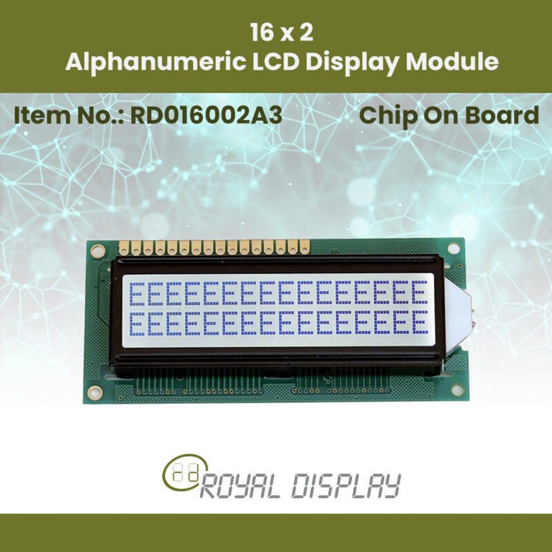16 2 Alphanumeric LCD Display Module RD016002A3 2