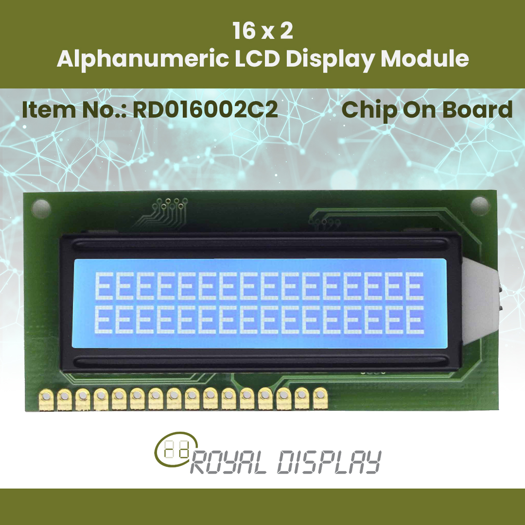 16 2 Alphanumeric LCD Display Module RD016002C2 2