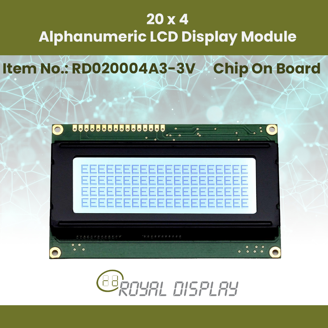 20 4 Alphanumeric LCD Display Module RD020004A3 3V 2