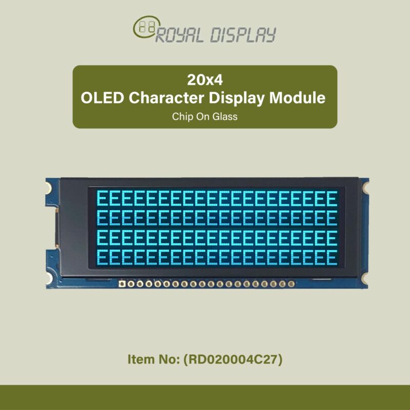 20x4 OLED Character Display Module (RD020004C27)