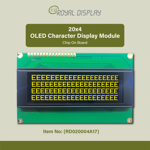 20x4 OLED Character Display Module (RD020004A17)