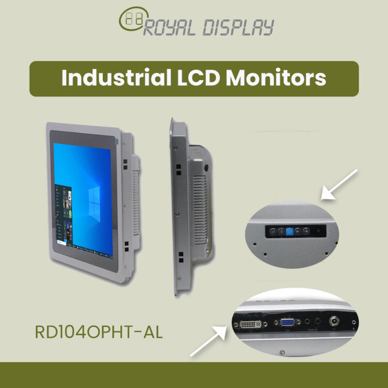 RD104OPH-AL | 10.4'' Industrial LCD Monitor Aluminium Body| Royal Display