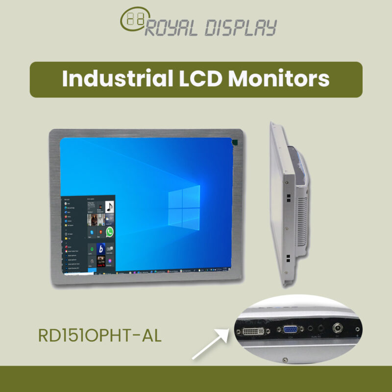 RD151OPH-AL | 15'' Industrial LCD Monitor Aluminium Body| Royal Display