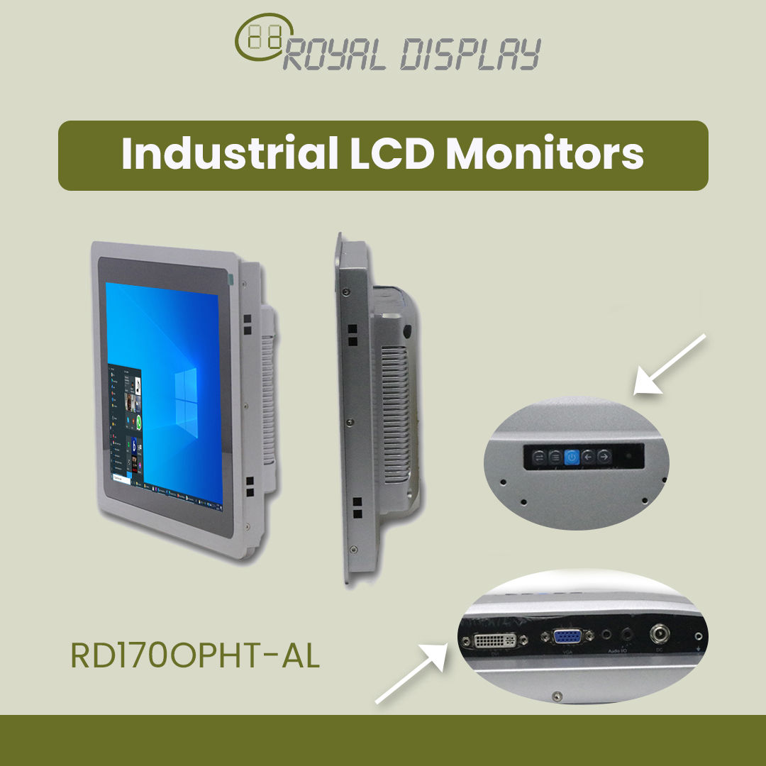 RD170OPH-AL | 17’’ Industrial LCD Monitor Aluminium Body | Royal Display