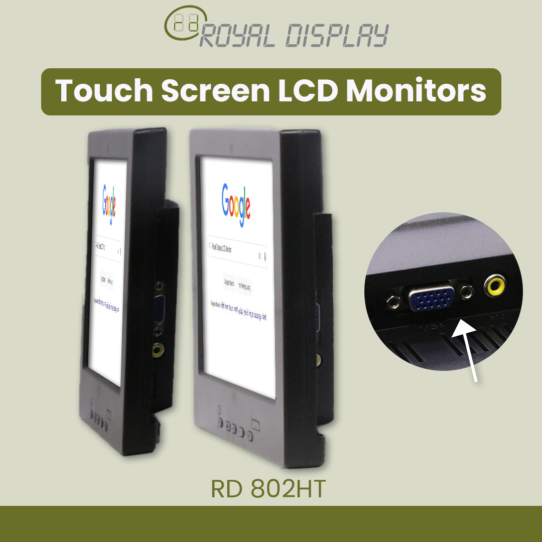 RD802HT | 8'' Touchscreen LCD Monitor | Royal Display