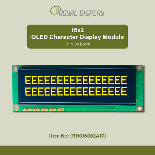 16x2 OLED Character Display Module (RD016002A17)