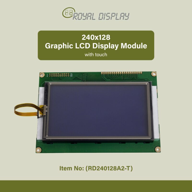 240x128 Graphic LCD Display Module with Touch (RD240128A2-T)