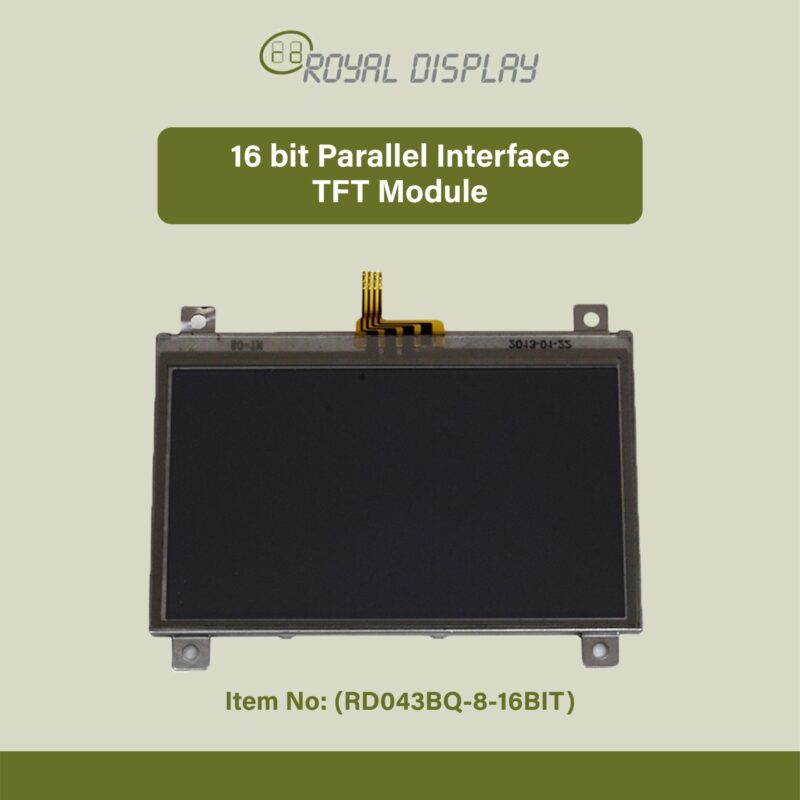 4.3'' 16 bit Parallel Interface TFT LCD Display Module (RD043BQ-8-16 BIT)