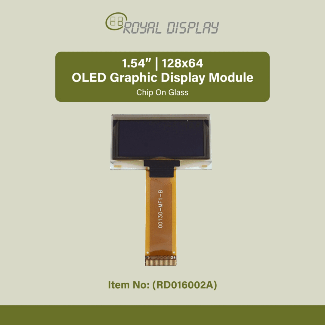 OLED Graphic Display Module Chip on Glass (COG)
